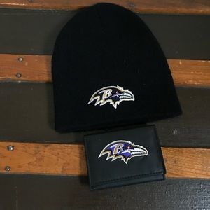 Ravens Beanie and Wallet